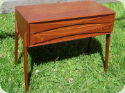 Teak small chest of
                          drawers in the manner of Arne Vodder,
                          manufactured by Ateljé Glas och Trä
                          Hovmantorp