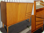 Swedish 50's teak
                          sideboard highboard with bar cabinet