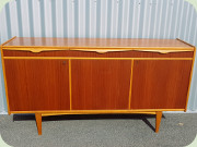 Swedish 50's or 60's
                          teak and oak sideboard by Breo Oderljunga