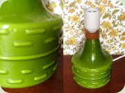 Swedish 60's green
                          glass small table lamp