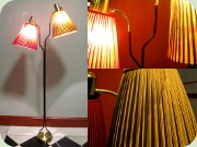 Swedish 50's or 60's
                          two arm black lacquered metal floor lamp
                          frånEskilstuna Elektrofabrik