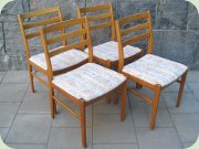 Set of 4 50's or 60's
                          beech dining chairs