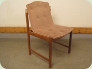Set of four teak or walanut stained chairs