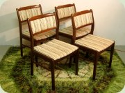 Set of four Swedish
                          60's walnut chairs by Skaraborgs Möbelindustri
                          Tibro