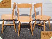 Tapiovaara Fanett, 3 stolar från Edsbyverken lackade i ljust brunbeige