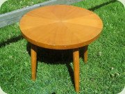 Small, round elm
                          coffee table or side table