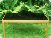 Oak glass top coffee
                          table