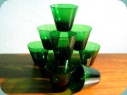 Koniska gröna glas
                          svnskt tillverkning 50-tal