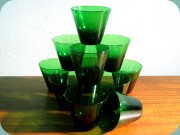 Swedish 50's green
                          tapered tumblers