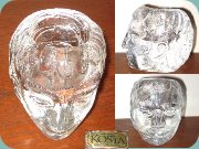 Kosta Boda early 80's
                          headshaped votive by Bertil Vallien