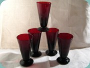 Red shot glasses