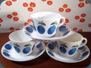 Gustavsberg Prunus
                          coffee cups and saucers