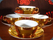 Royal Worcester Gold
                          Lustre soppskålar