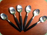 Vintage Gense Focus de
                        Luxe dessert spoons in original packaging Folke
                        Arström 1955