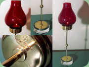 Brass and glass votive
candle holder by Gunnar Ander, Ystad Metall