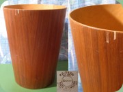 Teak waste basket by Servex Sweden