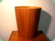 Teak waste basket by Servex Sweden