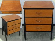 Swedish 50's or
                          60'steak & black lacquered chest of drawes
                          made by Gyllensvaans for IKEA
