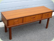 60's teak low chest of
                          drawers or bench