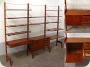 60's free standing
                          mahogany bookcase shelving unit probably Poul
                          Cadovius Toyal System