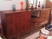 Huge
                          sideboard with sliding doors, in the middle 4
                          drawers and bar cabinet