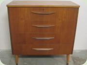 Scandinavian 50's or
                          60's teak chest of drawers