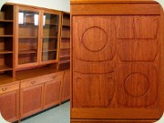 Yngve Ekström Krus
                          50's or 60's cabinet with bookshelves and
                          glass doors by Westbergs Furniture Tranås