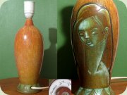 Swedish 50's ceramic
                          table lamp named Flickan (The girl) by Bonnie
                          Renqvist Törngrens Krukmakeri