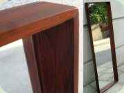 Tall rosewood mirror