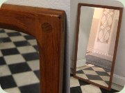 50's teak mirror,
                          Danish design by Aksel Kjersgaard