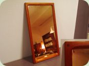 Danish teak mirror by Aksel Kjaersgaard