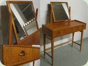 Swedish 50's or 60's teak vanity table by
                          Fröseke Nybrofabriken