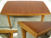 Swedish 50's or 60's
                          teak & oak dining table, probably by
                          Bertil Fridhagen Bodafors