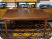 Swedish 60's teak
                          dining table with Dutch leaves Ulferts Tibro