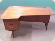 50's
                          Swedish teak desk with shelves and cabinet,
                          Lelångs Möbelfabrik Bengtsfors.