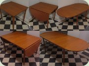 60's teak dop leaf
                          table with extension leaf