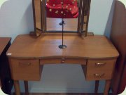 Swedsih teak dressing
                          table with folding mirrors