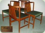 Set of four Swedish
                          60's teak side chairs by Bertil Fridhagen
                          Bodafors