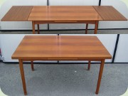 Swedish 60's teak
                          rectangular dining table with dutch leaves,
                          Ulferts Tibro