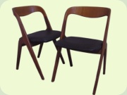 Danish design
                          sculptural teak chairs by Vamo Sönderborg
                          around 1960.