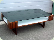 Torbjörn Afdal glass
                          top rosewood coffee table Bruksbo Haug
                          Snekkeri Norway