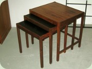 Scandinavian 60's
                          rosewood & black formica nesting table