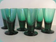 50's shot glass in
                          green by Reijmyre, Sweden.