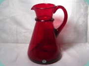 50's ruby red jug by
                          Reijmyre Sweden