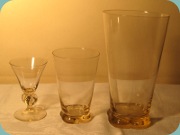 Swedish 30's golden yellow Gulli glasses
                          fron Skruf