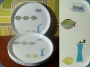 Swedish 60's
                          Gustavsberg Pynta dinner plates by Stig
                          Lindberg