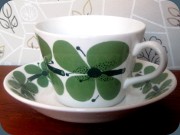 Gustavsberg Verdi rare
                          coffee cups by Stig Lindberg 1960-61