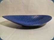 Stig Lindberg Reptil
                          dish #264 in dark blue, Gustavsberg, Sweden