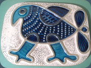 Mari Simmulson bird
                          wall plaque, Upsala Ekeby 8016 M 1968-70