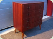 Mahogany chest of
                          drawers